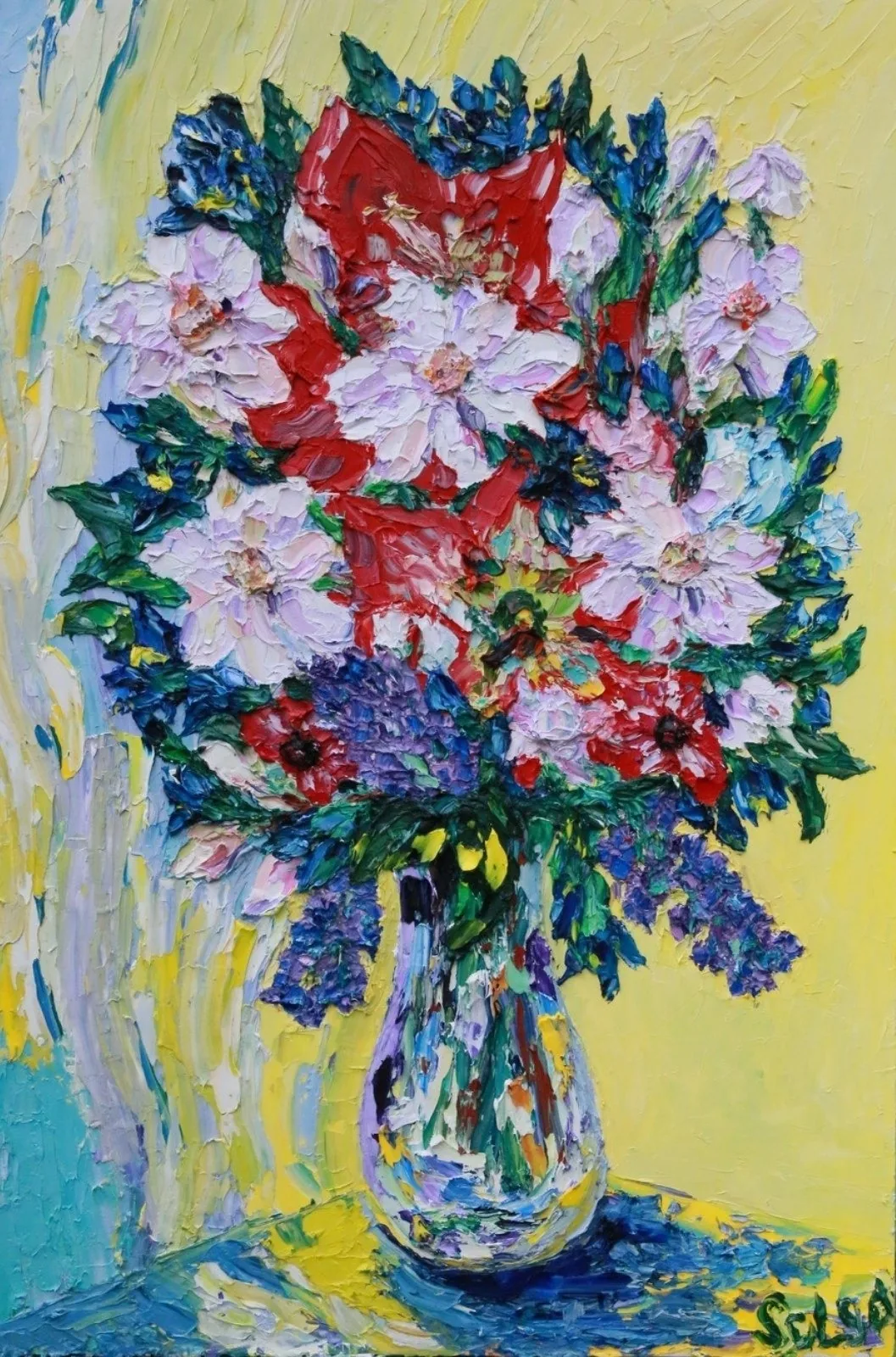 «Несущая перемены» — картина Ольги Симаковой, 60 × 90 см, серия Цветы
