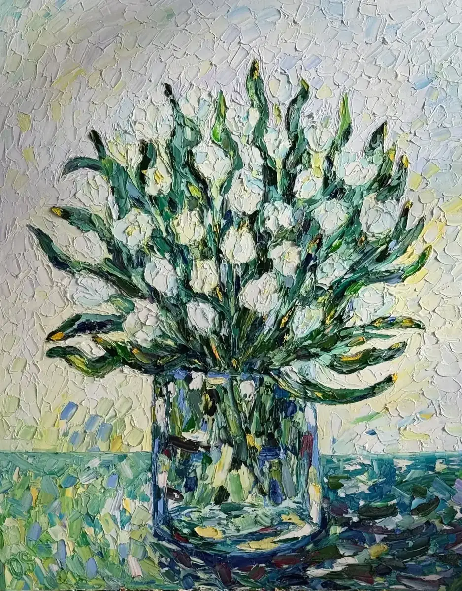 «Тюльпаны» — картина Ольги Симаковой, 80 × 100 см, серия Цветочная серия