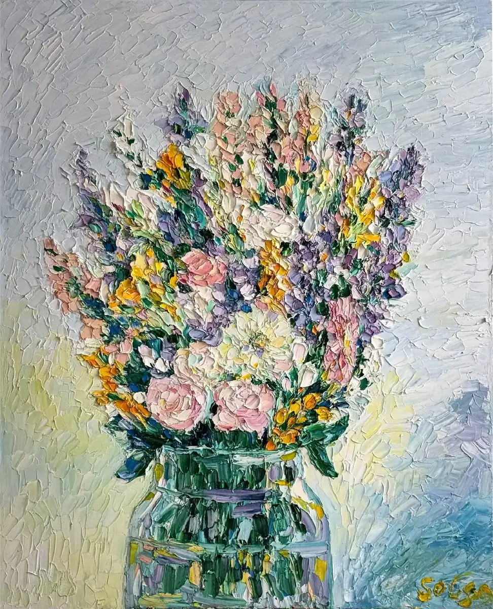 «Весна» — картина Ольги Симаковой, 80 × 100 см, серия Цветы